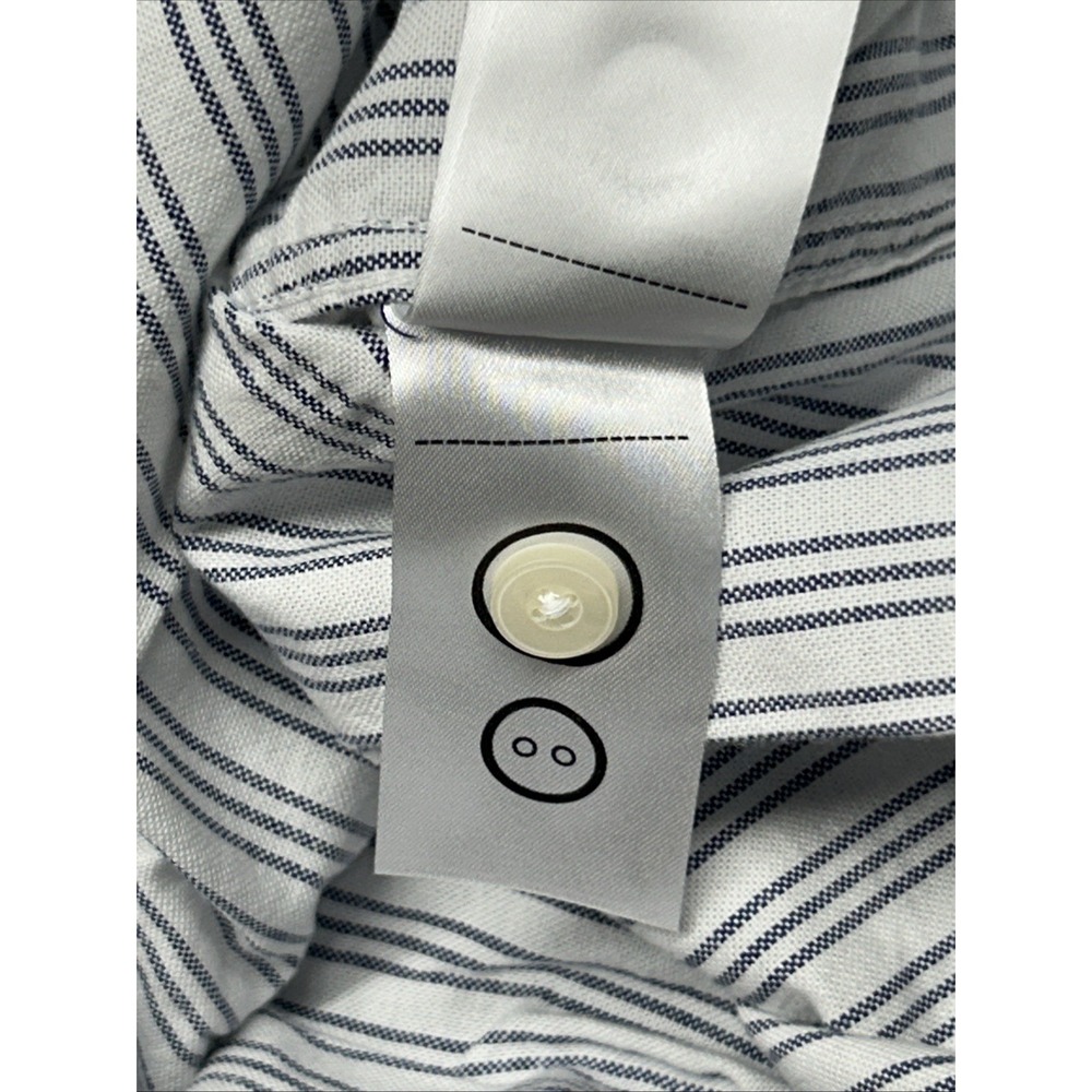 UNTUCKit Rutherford Shirt Mens XLT Reg Gray Striped Short Sleeve Button Up New - Picture 9 of 9